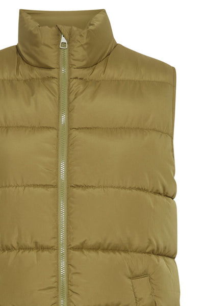 Fransa Olive Green Mabelle Gilet