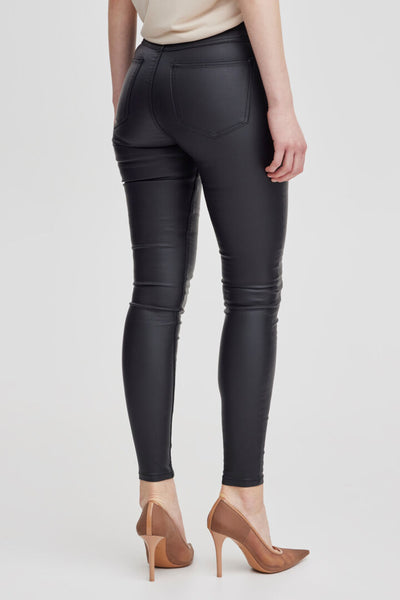 Byoung Black Faux Leather Trousers