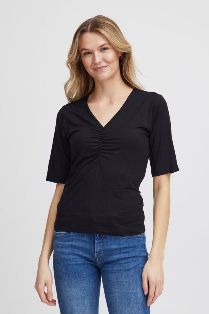 Fransa Black Ayo Top