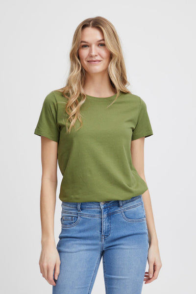 Fransa Loden Green Basic T-Shirt