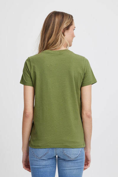 Fransa Loden Green Basic T-Shirt