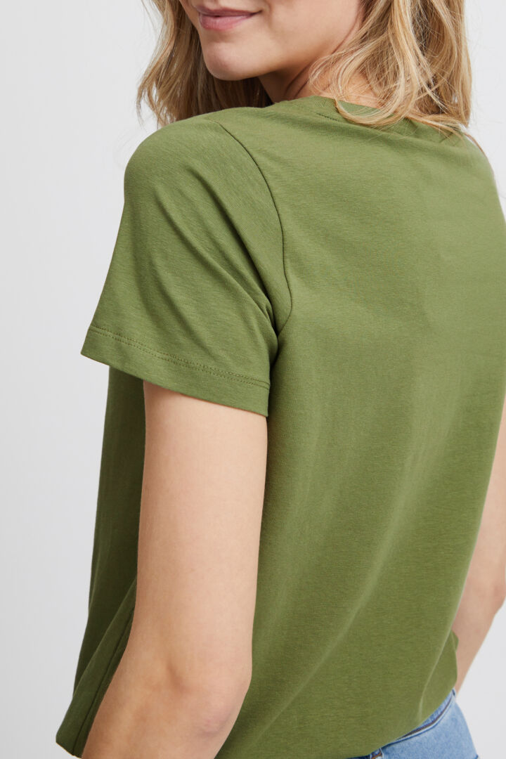 Fransa Loden Green Basic T-Shirt