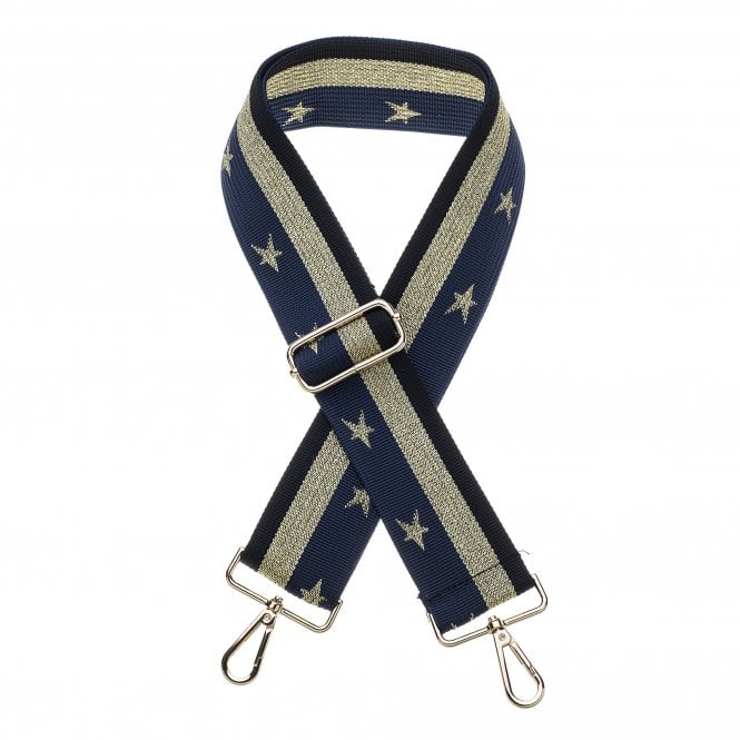 Navy & Gold Star Bag Strap
