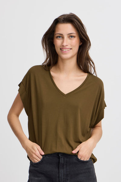 Byoung Khaki Olive Top