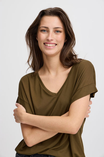 Byoung Khaki Olive Top