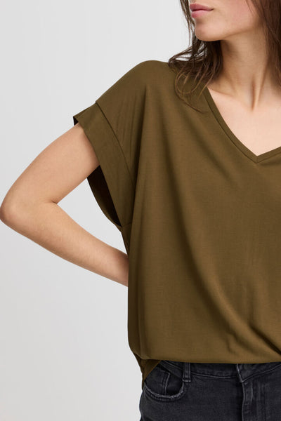 Byoung Khaki Olive Top