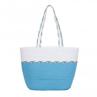 Blue & White Stripe Beach Bag