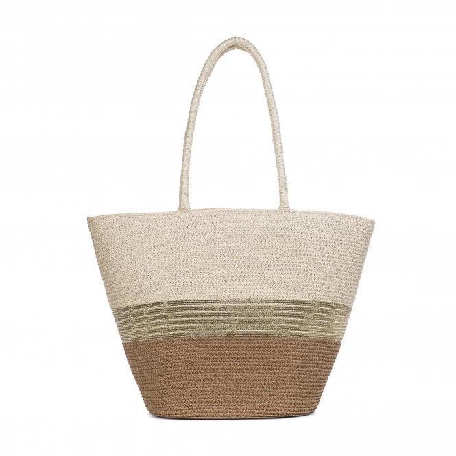 Natural Stripe Beach Bag