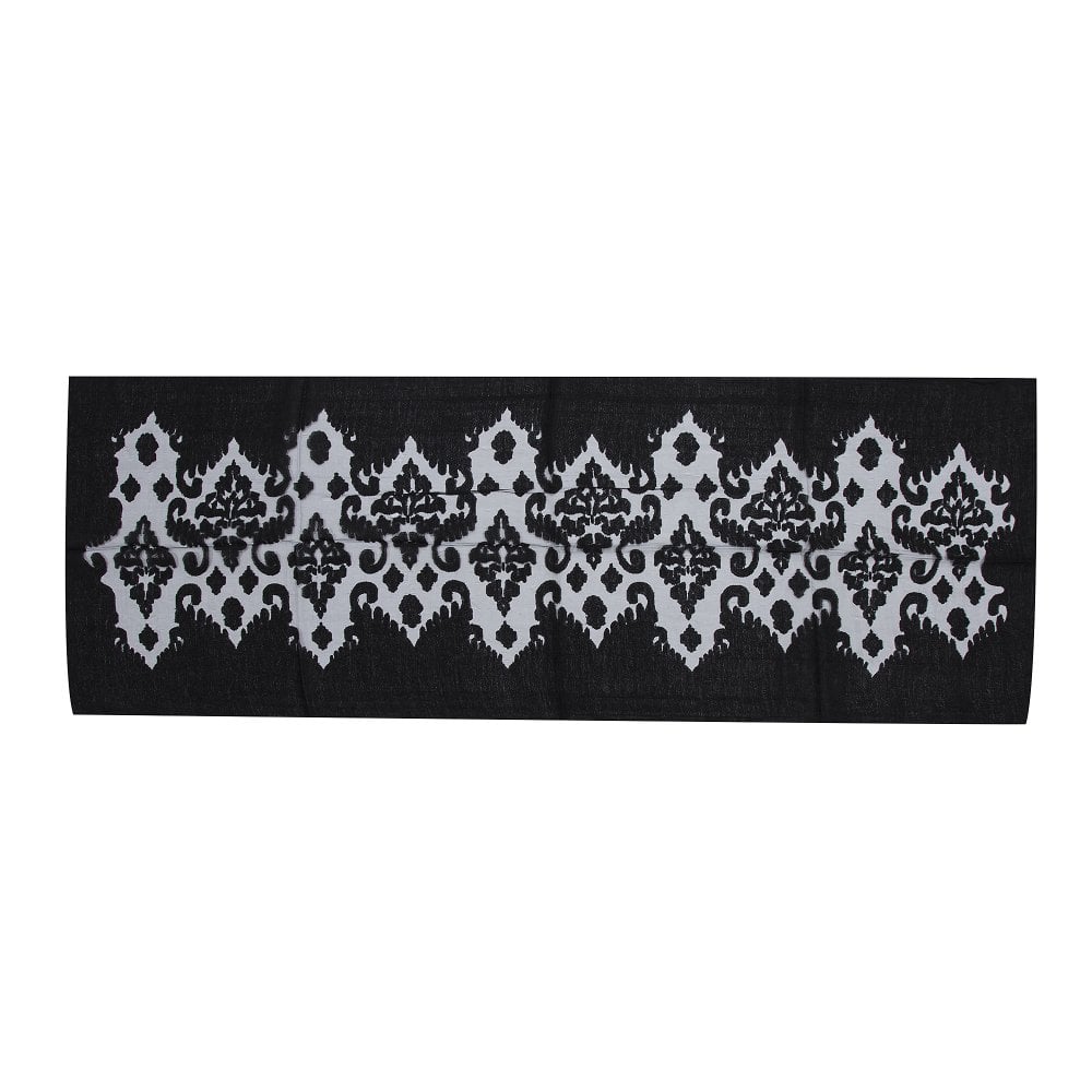 Black Ornate Pattern Scarf