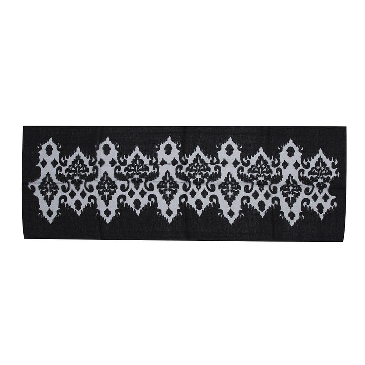 Black Ornate Pattern Scarf