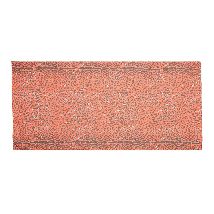 Neon Orange Leopard Scarf