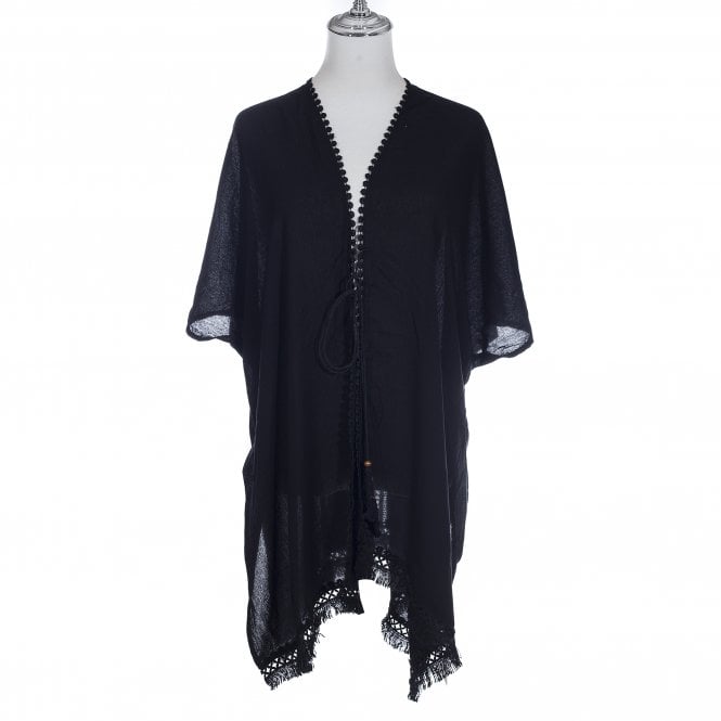 Black Mykonos Kimono