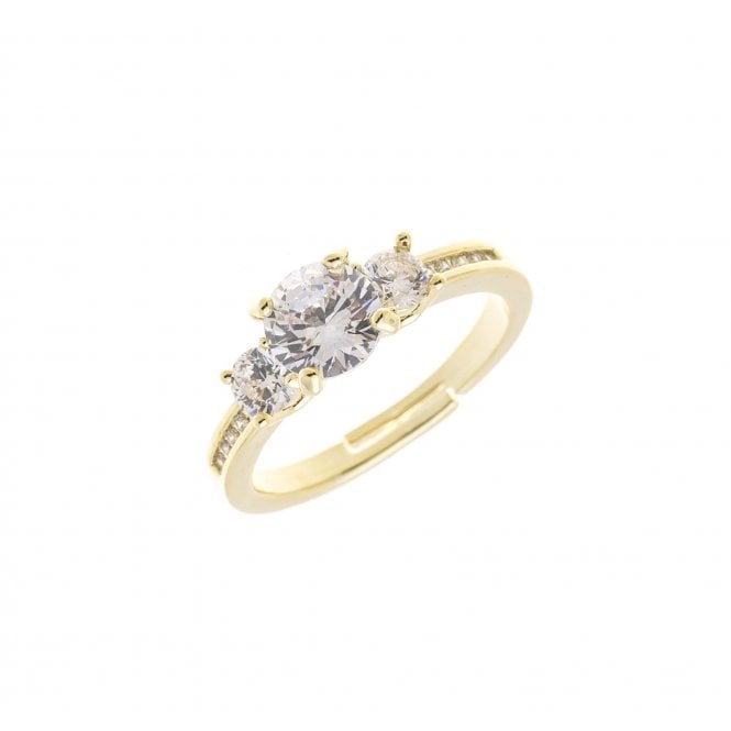 Gold Plated Diamante Ring