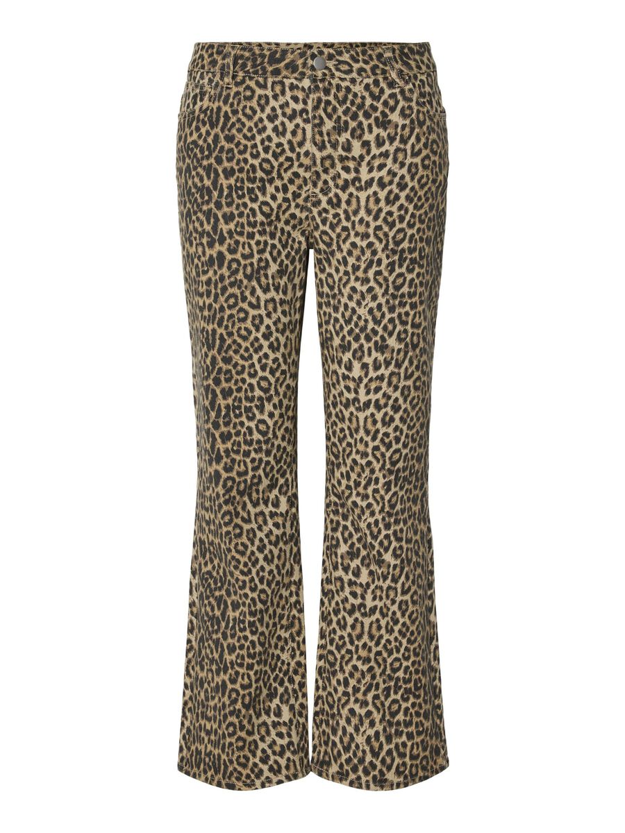 PIECES Leopard Print Jeans