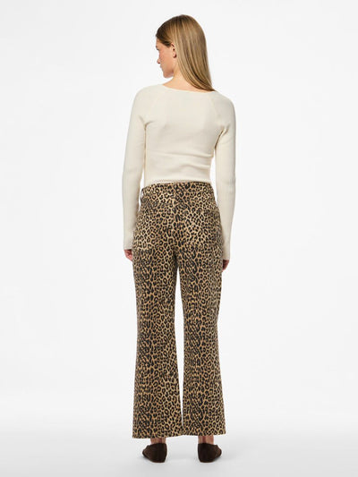 PIECES Leopard Print Jeans