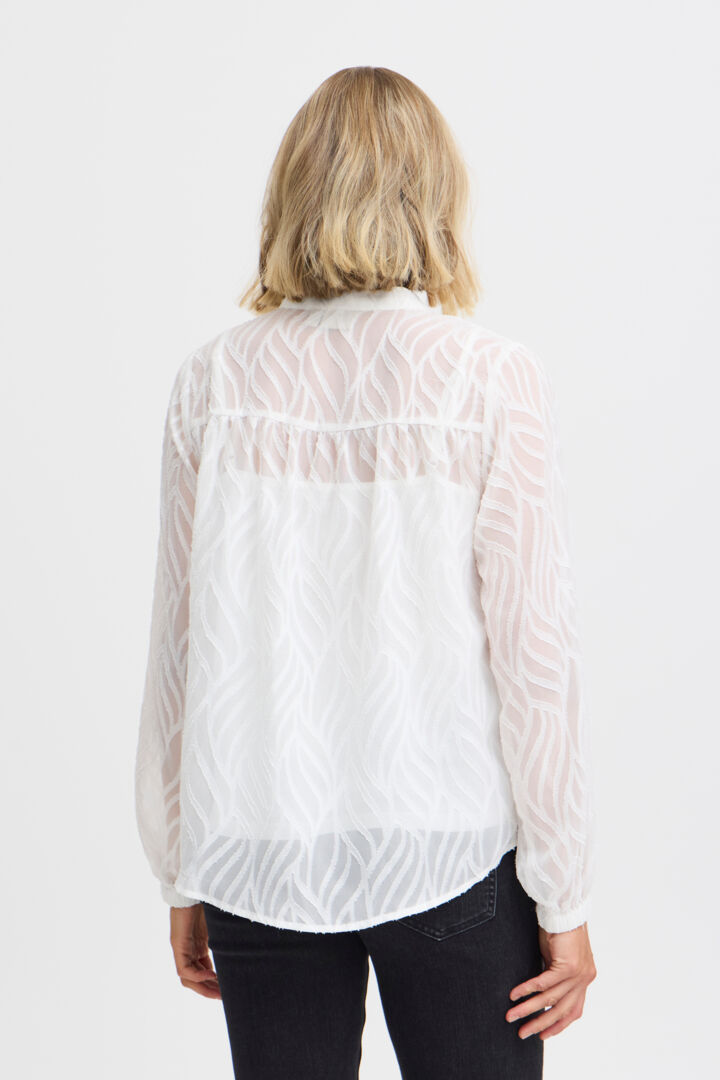 Fransa Off White Hazy Blouse