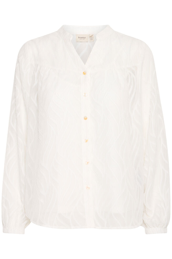 Fransa Off White Hazy Blouse