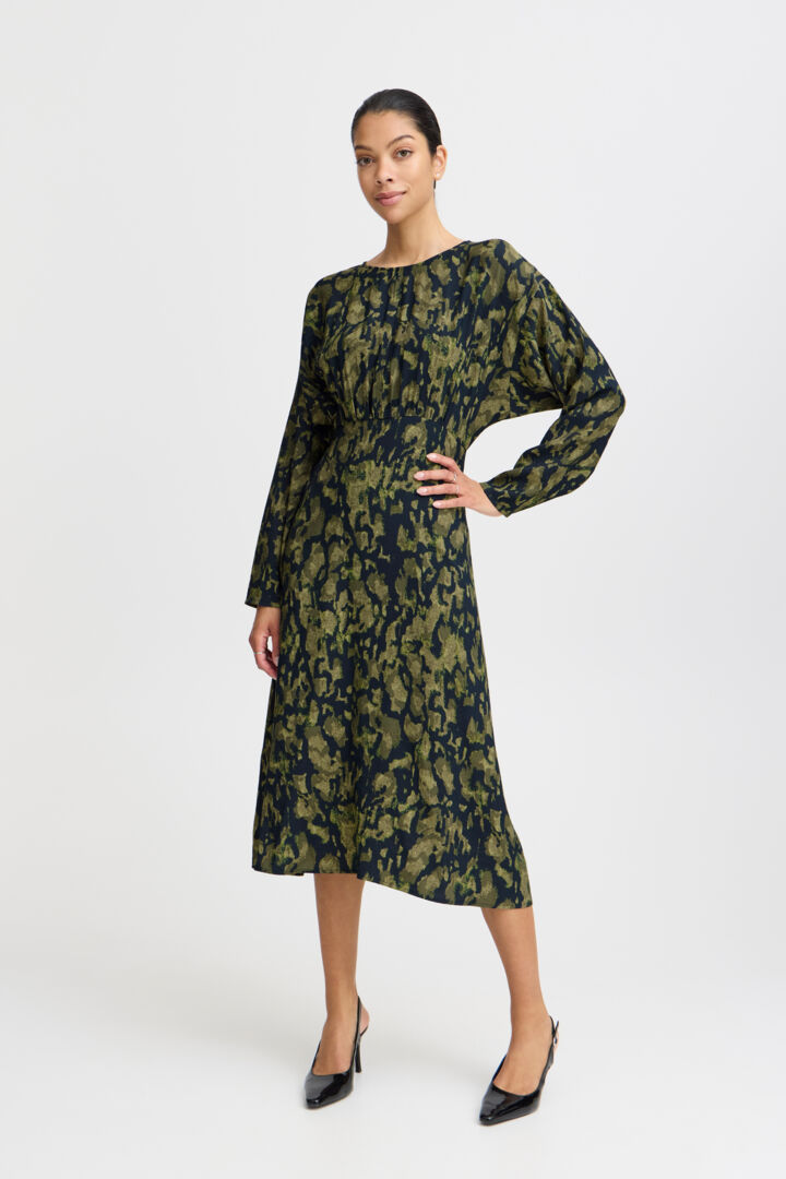 Byoung Khaki Pattern Hanva Dress