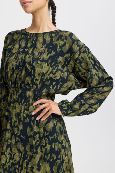 Byoung Khaki Pattern Hanva Dress