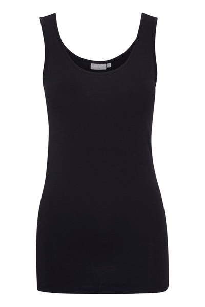 Fransa Black Zaganic Vest Top