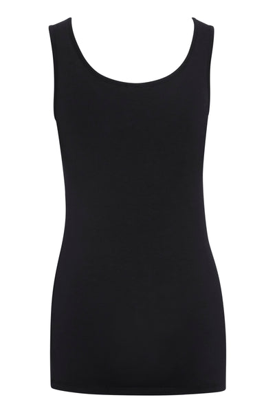 Fransa Black Zaganic Vest Top