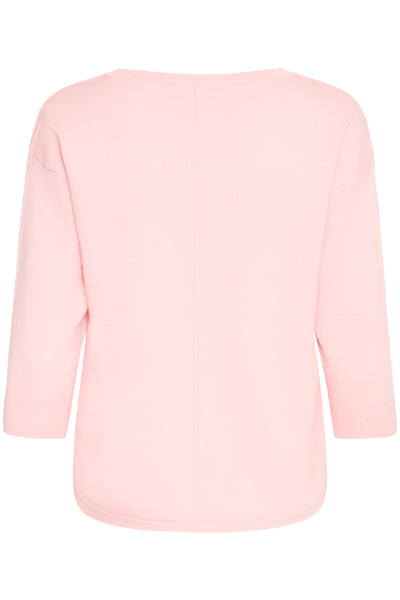 Fransa Pink Button Detail Pullover