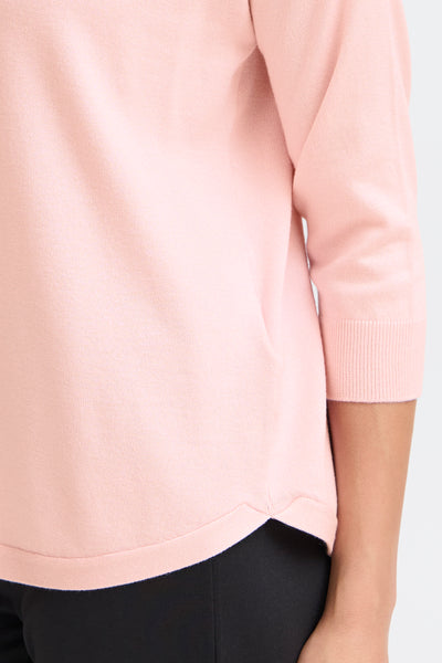 Fransa Pink Button Detail Pullover