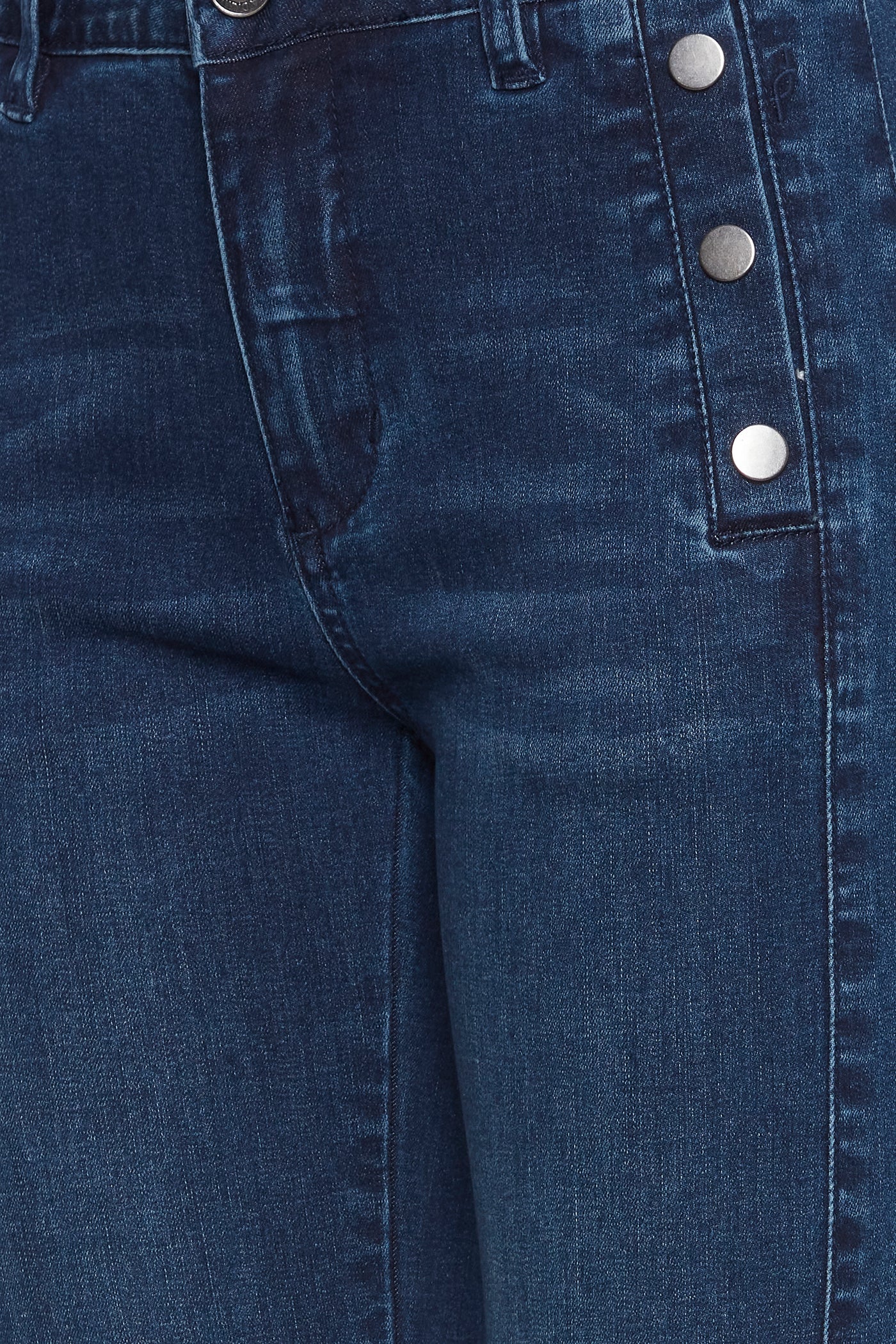 Fransa Button Detail Water Jeans