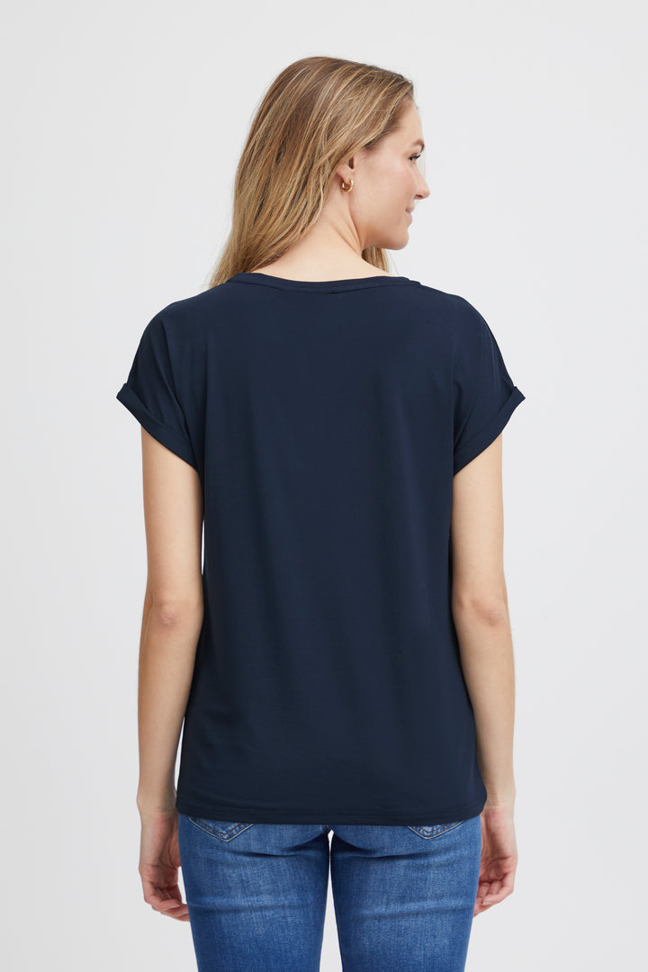 Fransa Navy Seen T-Shirt