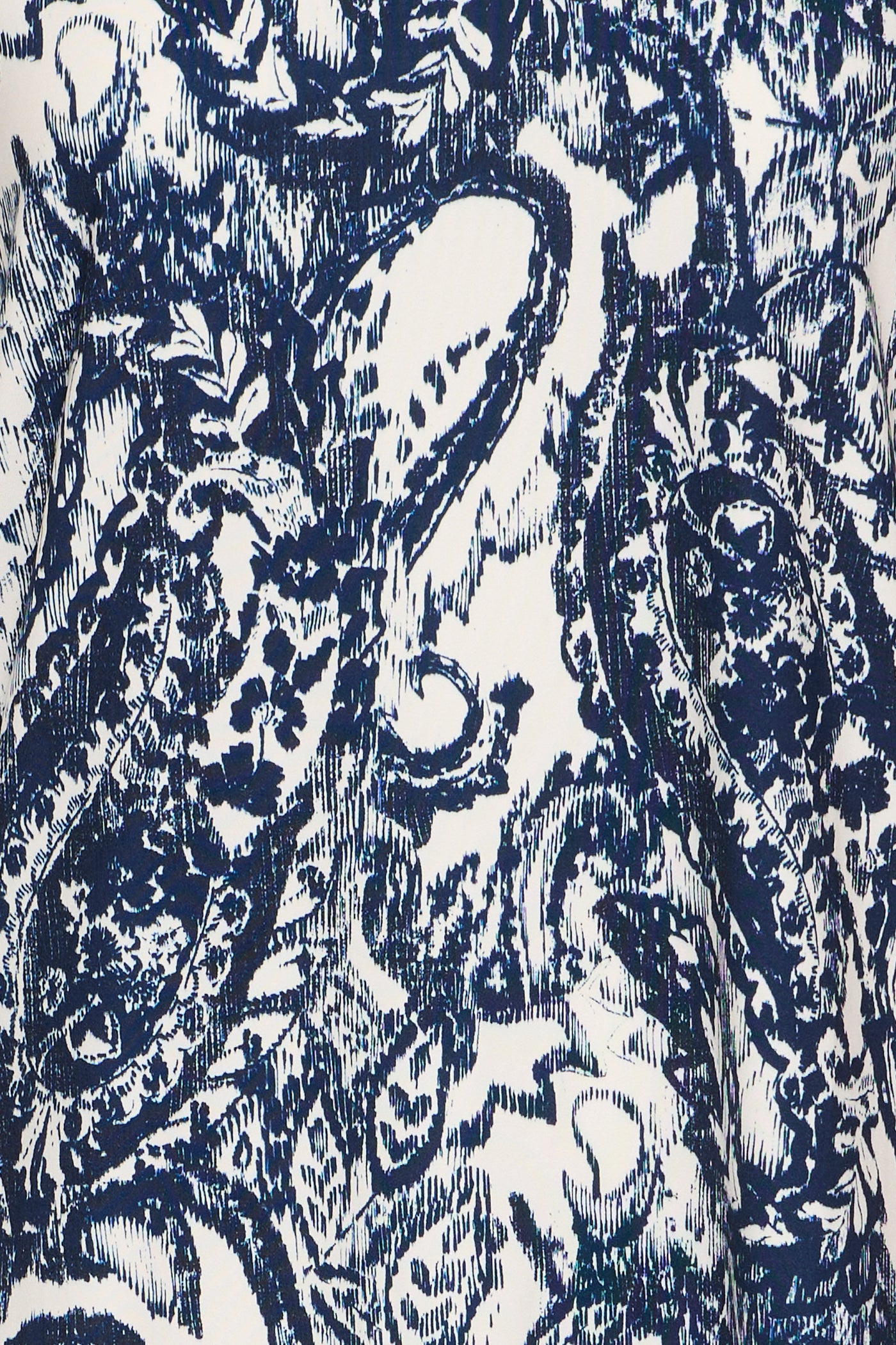 Fransa Navy Paisley Seen T-Shirt