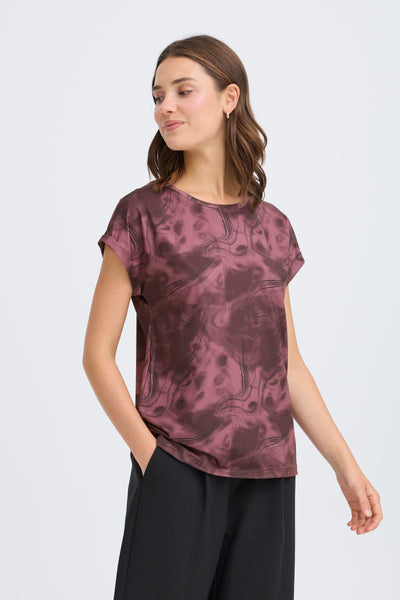 Fransa Port Watercolour Seen T-Shirt
