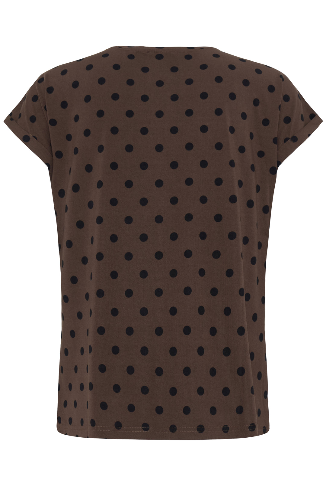 Fransa Chocolate Polka Dot Seen T Shirt
