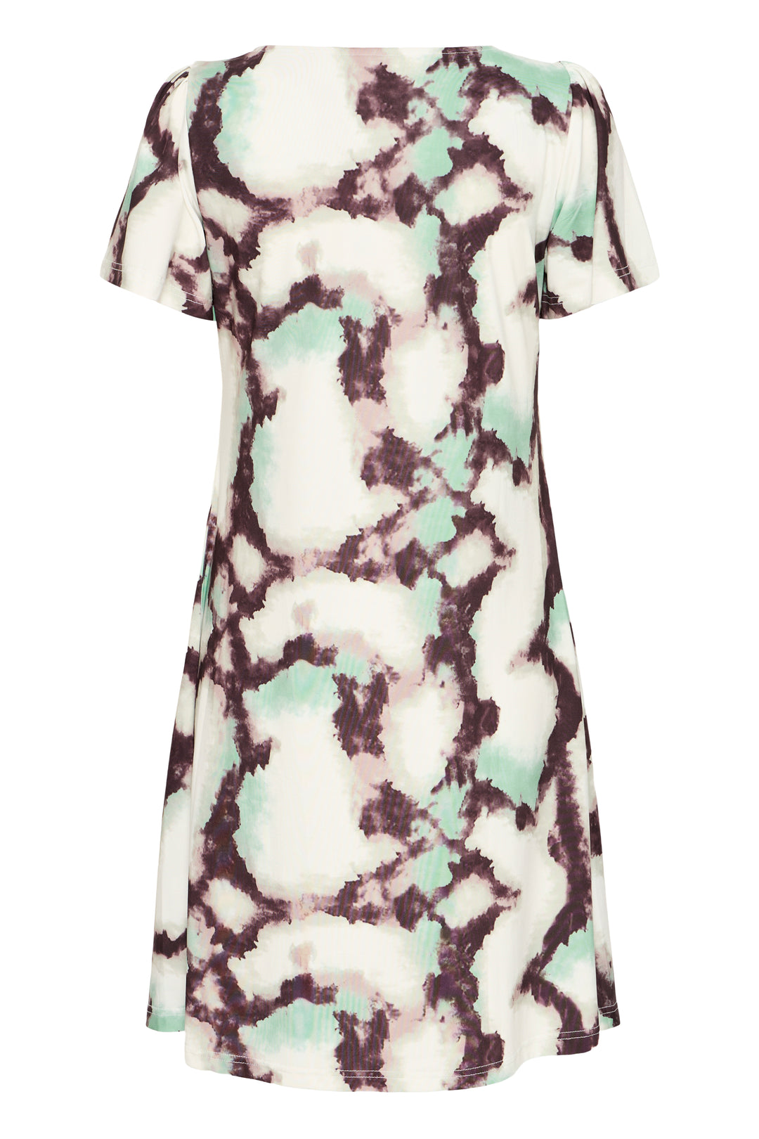Fransa Green Watercolour Seen Dress