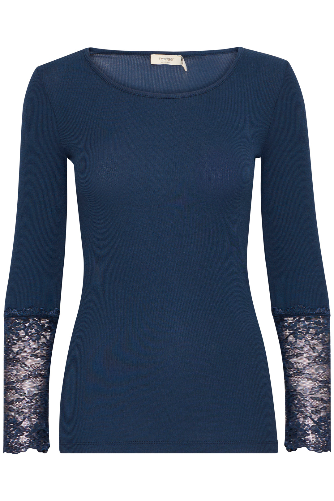 Fransa Navy Lace Hizamond Top