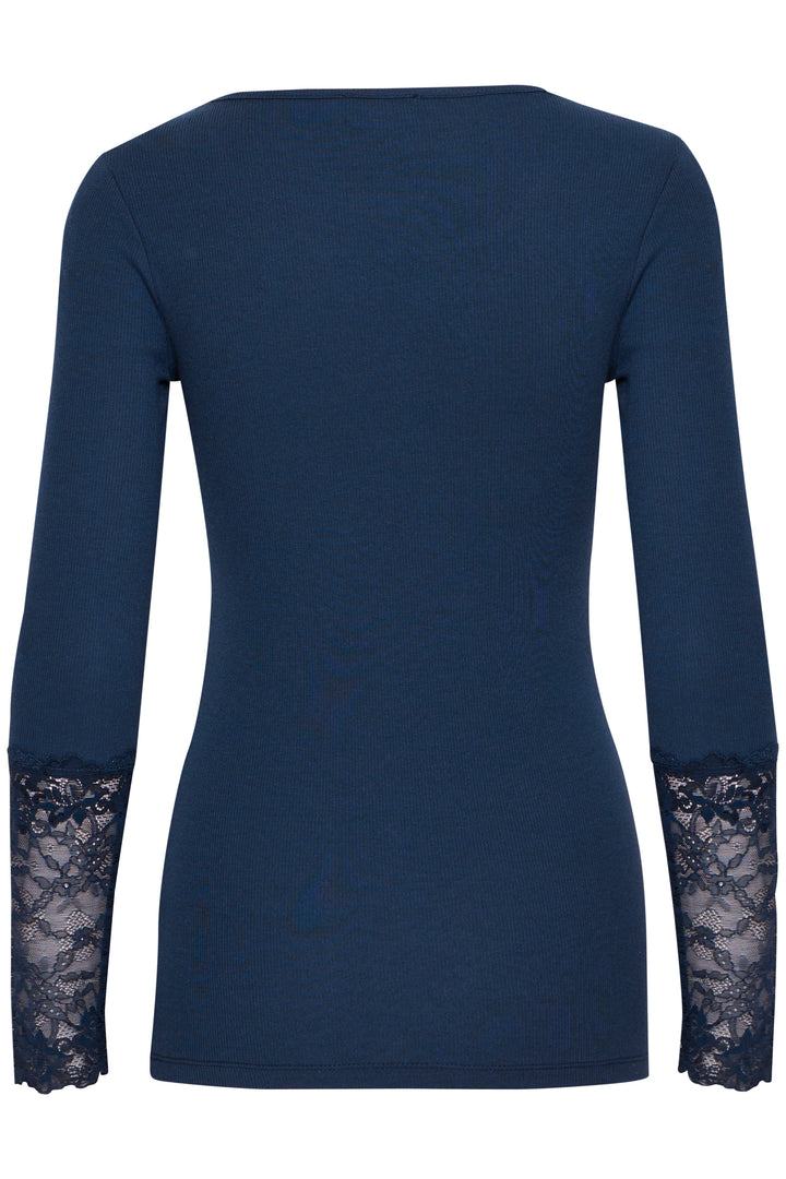 Fransa Navy Lace Hizamond Top