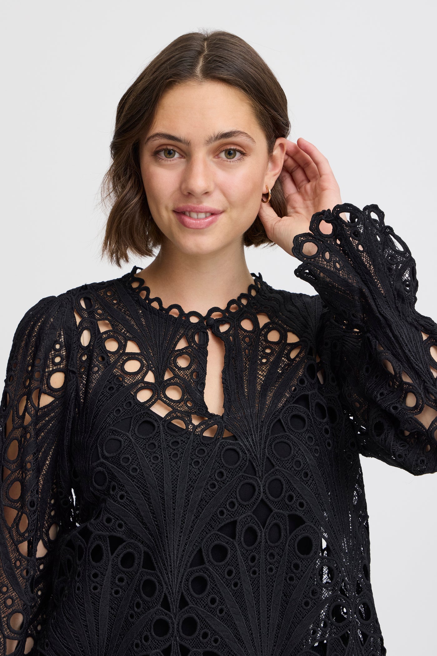 Fransa Black Belle Blouse