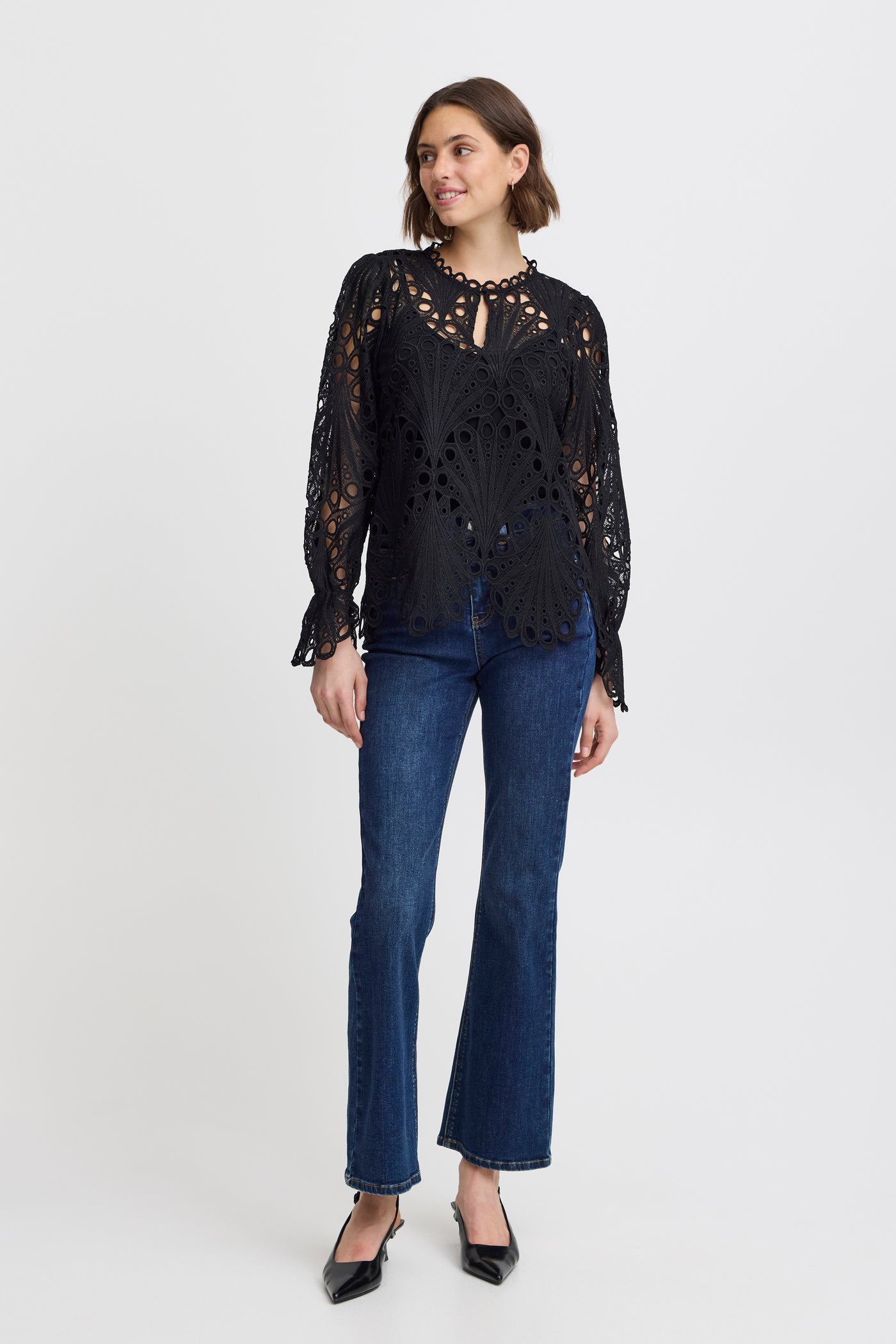 Fransa Black Belle Blouse