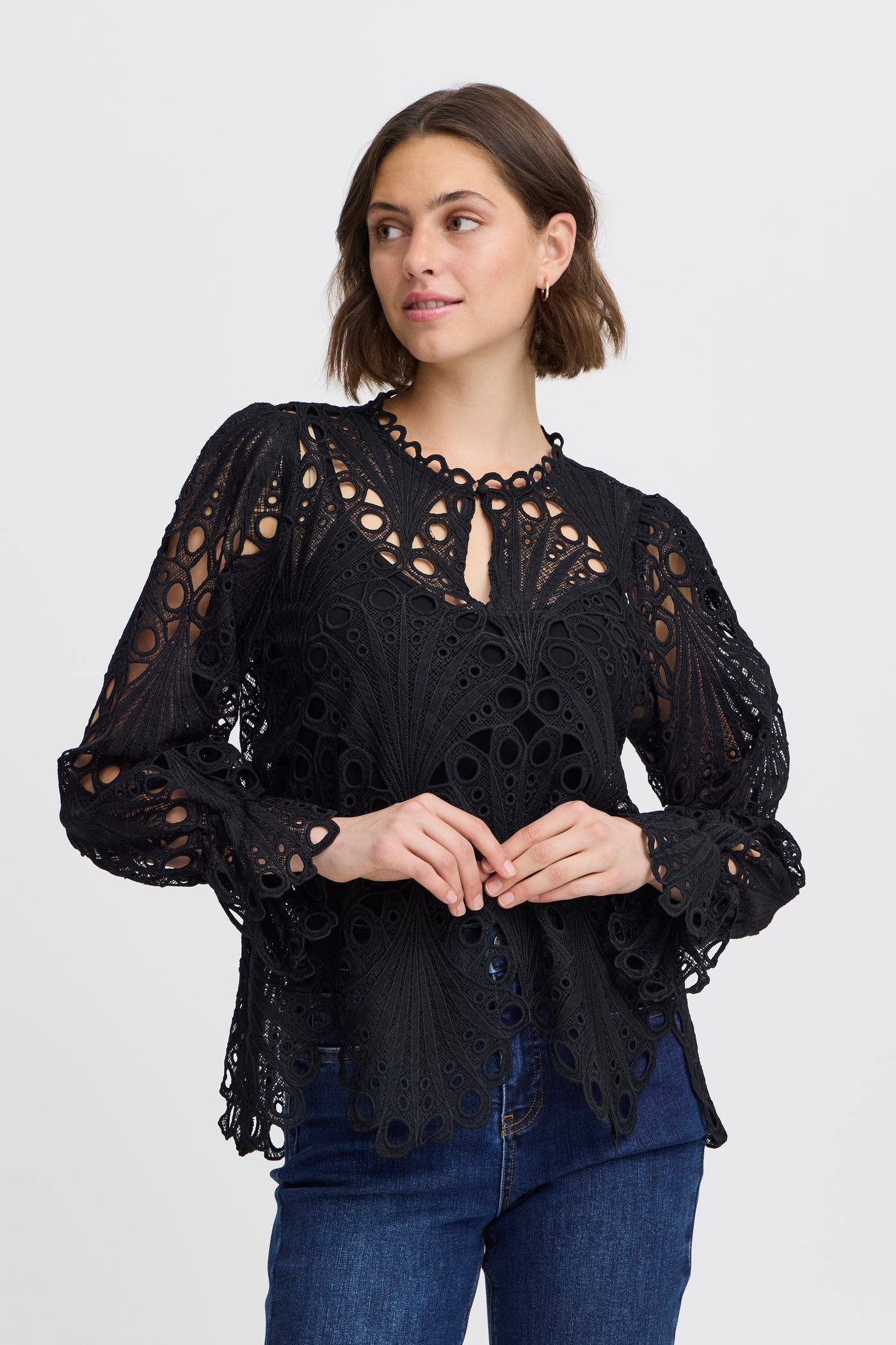 Fransa Black Belle Blouse