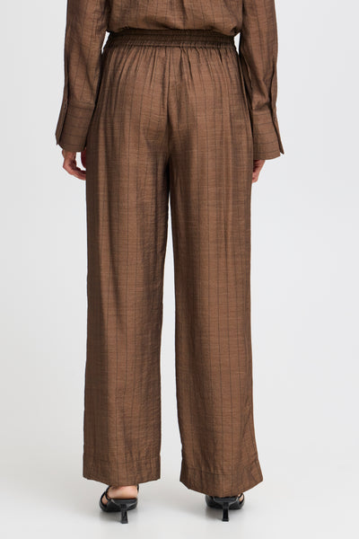 Fransa Brown Striped Ariana Trousers