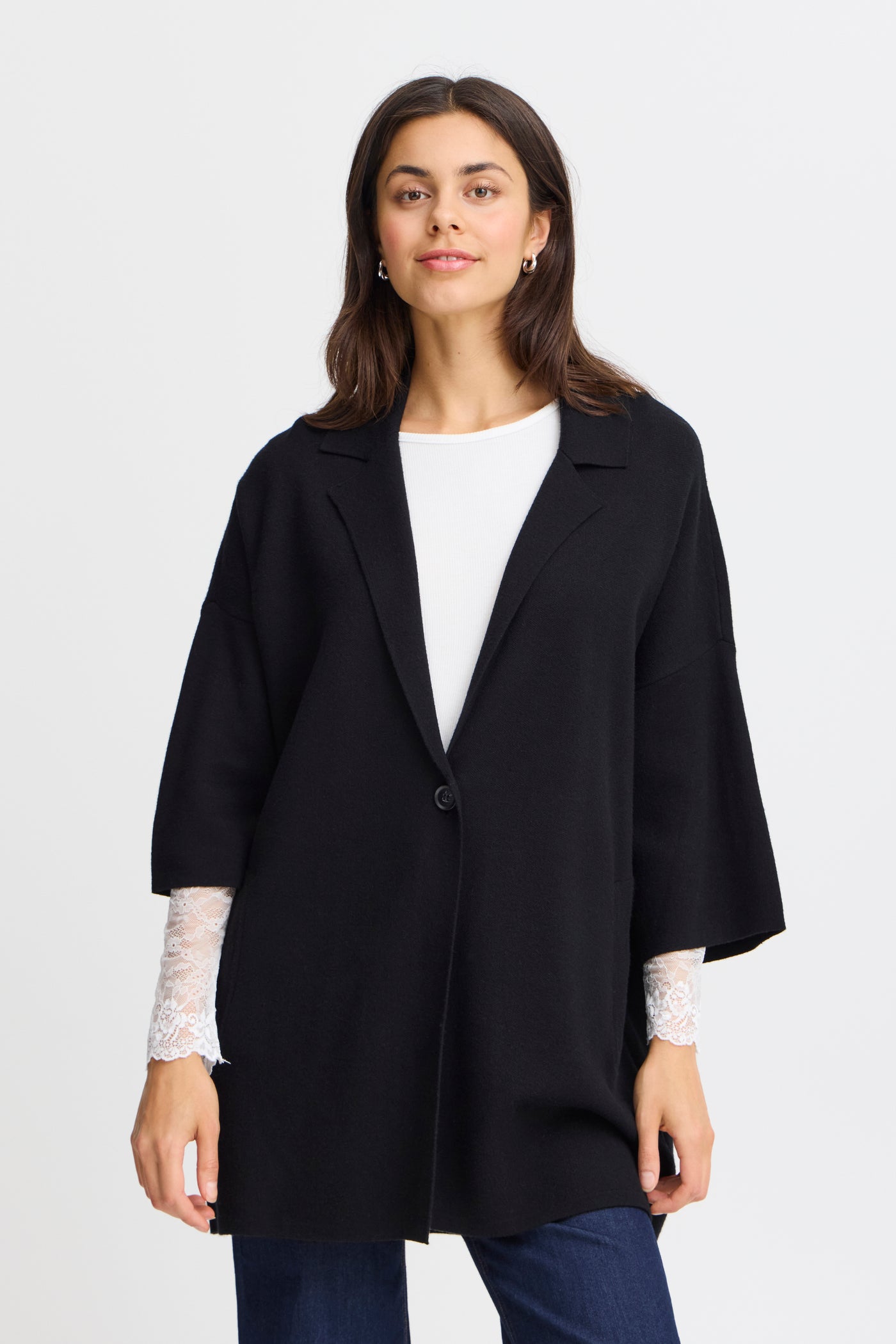 Fransa Black Sally Cardigan