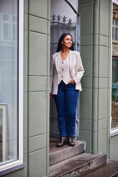 Fransa Taupe Abigail Blazer