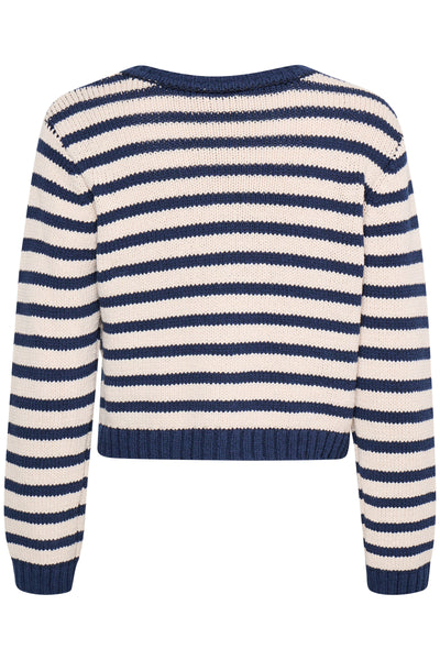 Fransa Navy Stripe Cardigan