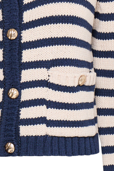 Fransa Navy Stripe Cardigan