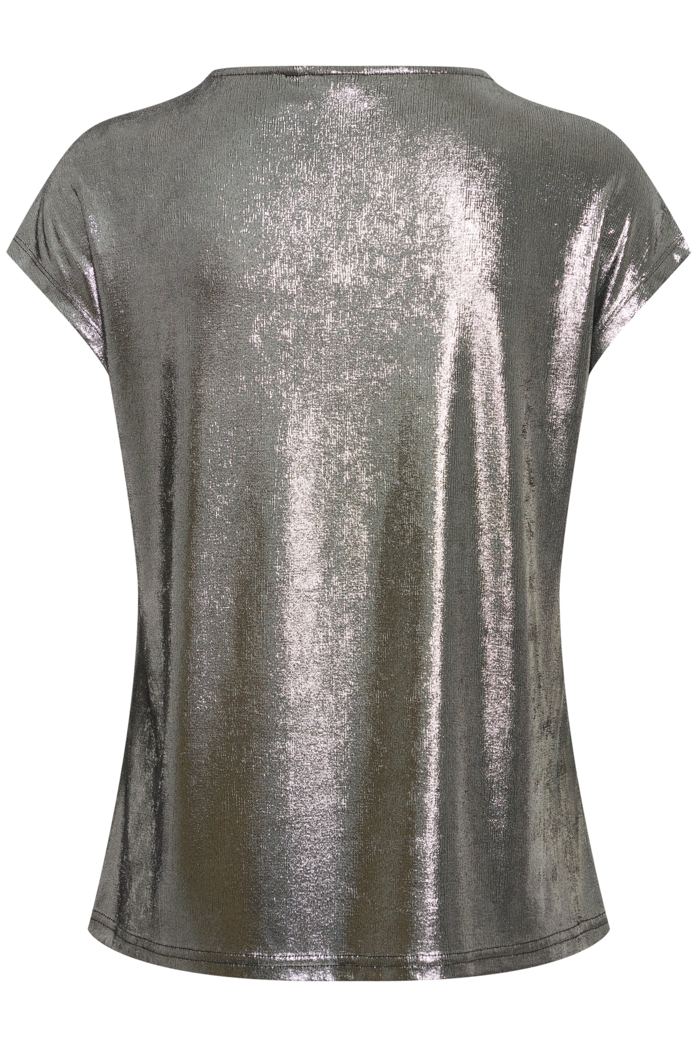 Fransa Gunmetal Metallic Anny Tee