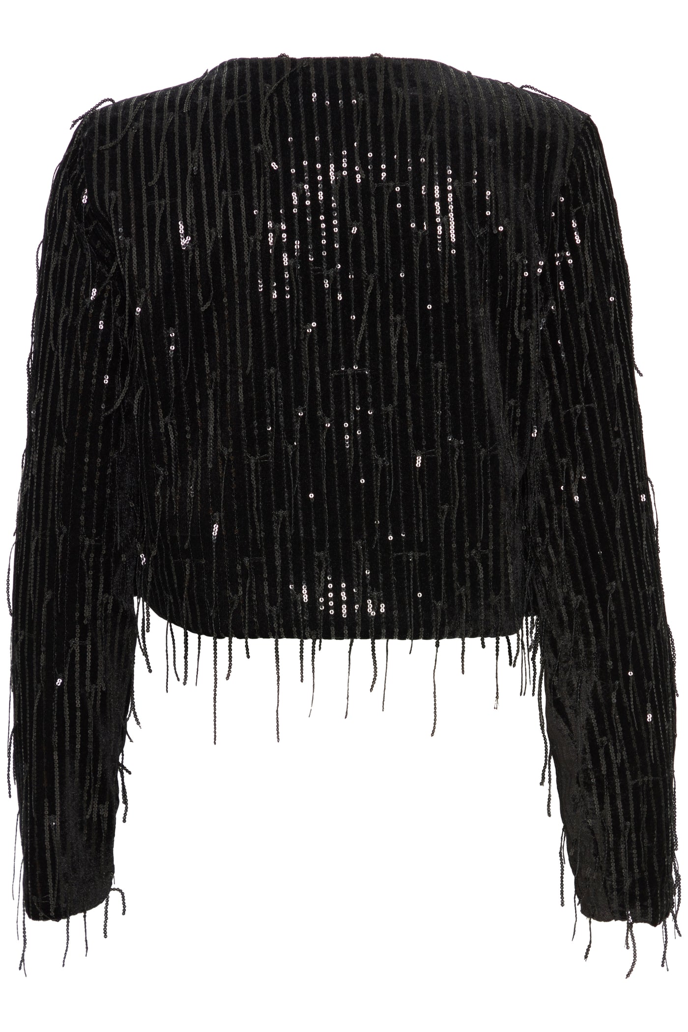 Fransa Black Sequinned Winni Jacket