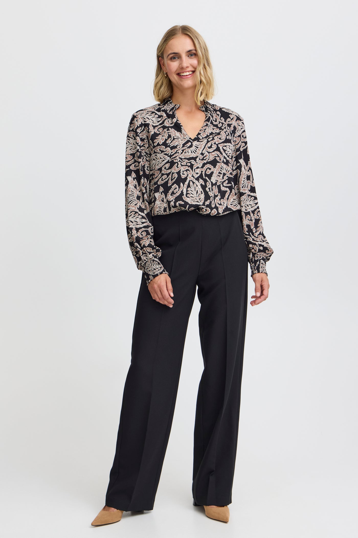 Fransa Black Abigail Trousers