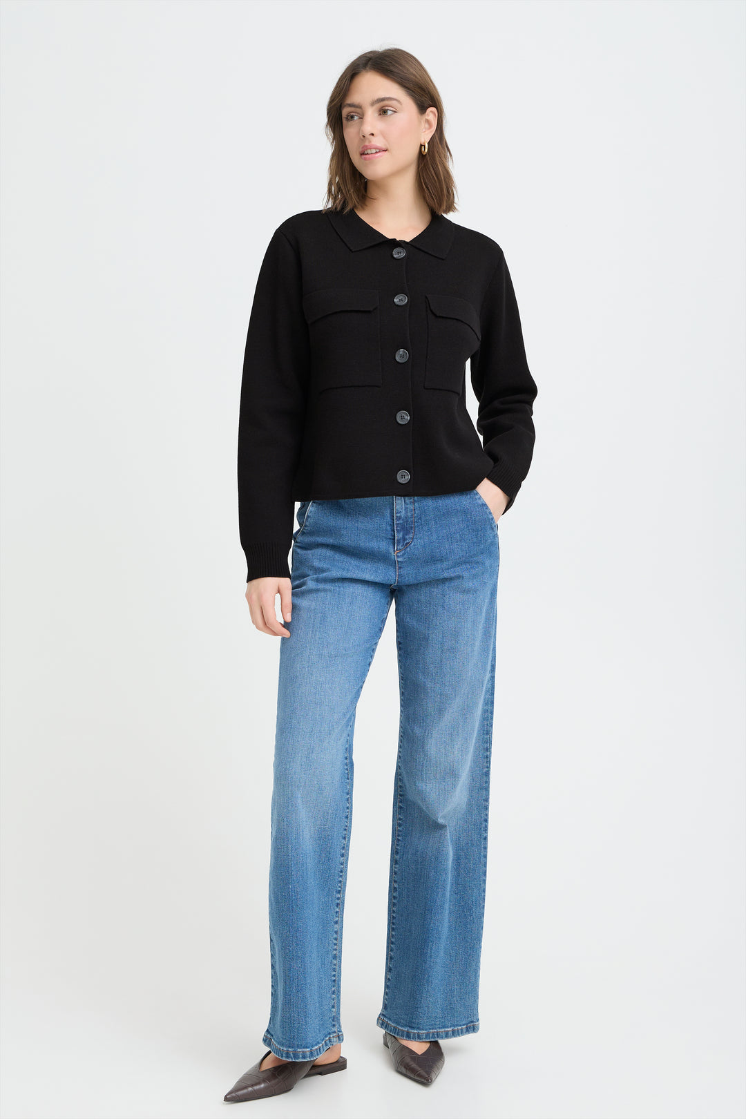 Fransa Knitted Ita Cardigan