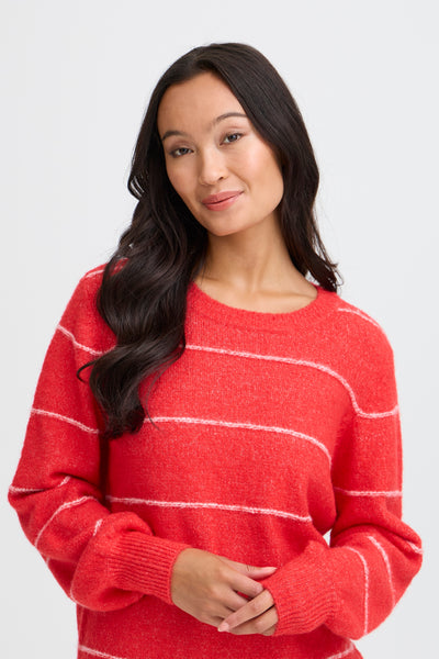 Fransa Red Stripe Kendra Jumper
