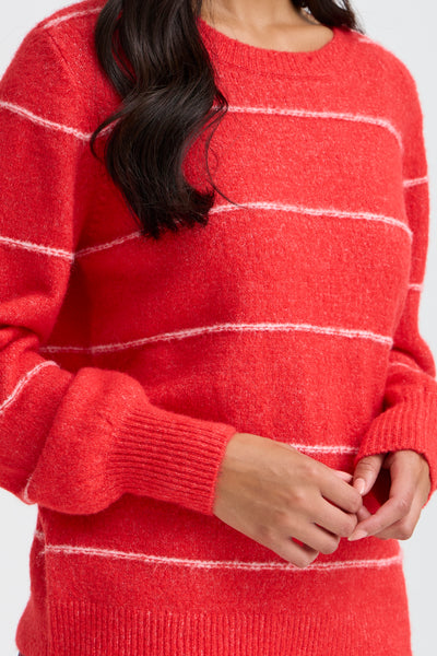 Fransa Red Stripe Kendra Jumper