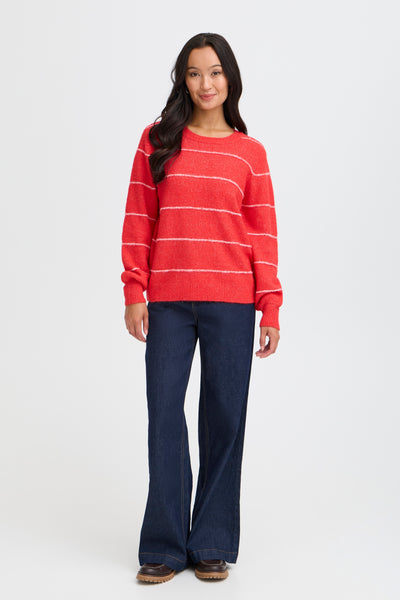 Fransa Red Stripe Kendra Jumper